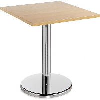 Square Bistro Table with Chrome Leg - 24 Hour Delivery