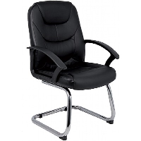 Majestic Soft Leather Visitors Chair - 24 Hour Delivery