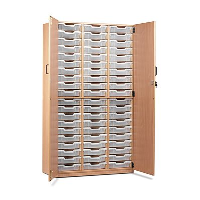 Monarch Tray Cupboard with 60 Trays 6 x 10 with Lockable Doors