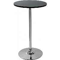 Black Wood Top Como Poseur Round Tables - Fast Delivery