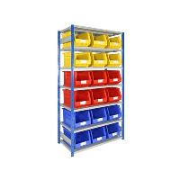 Container Rack with 18 Large Containers