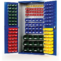 Heavy Duty Bin Cupboard with 150 Mixed Bins