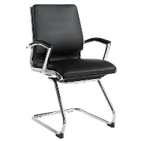 Florence Leather Visitors Chair - 24 Hrs Delivery