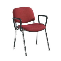 Taurus Chrome Stacking Chairs with Arms Pack of 4