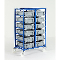 Small Parts Mobile Tray Rack