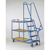 Heavy Duty Step Tray Trolleys - 5 steps