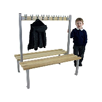 Junior Cloakroom Units - Double Sided with Coat Hooks