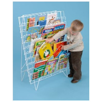 Single Sided Wire Mesh Book Rack
