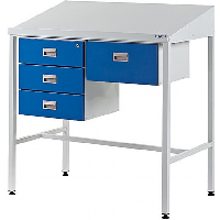 Team Leader Workstation with Triple Drawer and Single Drawer Unit - 5 Day Delivery