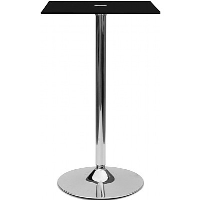 Black Glass Top Como Poseur Square Top Tables - FAST DELIVERY