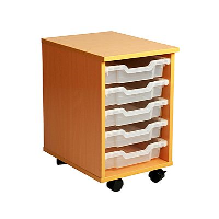 Single Column 5 Shallow Tray Storage Unit - Mobile or Static