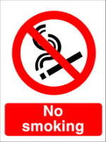 NO SMOKING SIGNS - HEALTH & SAFETY SIGNS - PRS.02 - B-Stock