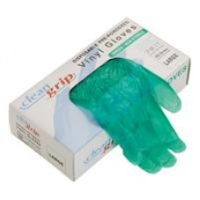 Clean Grip Vinyl Powdered Disposable Gloves Green