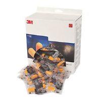Disposable 3M 1100 Uncorded Earplugs (Box of 200 Pairs)