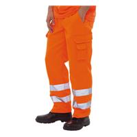 EN 471 High Visibility GO/RT Safety Cargo Trouser - Orange
