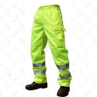 Keep Safe EN 471 High Visibility GO/RT Safety Cargo Trouser - Yellow