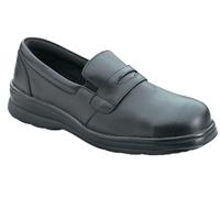 Tuf Ladies Leather Slip-On Safety Shoe