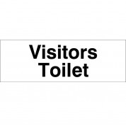 Visitors Toilet - Health & Safety Sign DOR.30E - 300x100mm