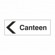 Canteen Left - Health & Safety Sign DOR.35E - 300x100mm