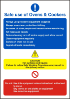 Safe Use of Ovens & Cookers - Health and Safety Sign (SCS010)