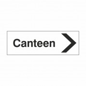 Canteen Right - Health & Safety Sign DOR.34E - 300x100mm