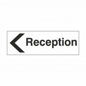 Reception Left - Health & Safety Sign DOR.37E - 300x100mm