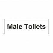 Male Toilets - Health & Safety Sign DOR.28E - 300x100mm