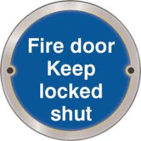 Fire Door Keep Locked Shut- Health & Safety Sign &#x28;ARC.67&#x29;