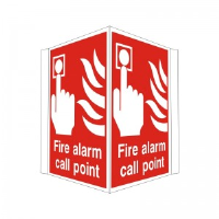 Fire Alarm Call Point - Projecting Health and Safety Sign (PRO.01)