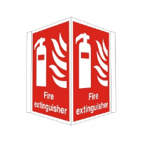 Fire Extinguisher - Projecting Health and Safety Sign (PRO.02)