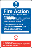 Fire Action - Fire Point - Fire Health and Safety Sign (ACT.09)