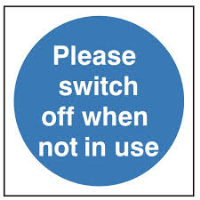 Please Switch Off When Not In Use - Health & Safety Sign  &#x28;MAD.14&#x29;