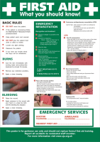 First Aid Poster  - Health & Safety Poster (SHS014)