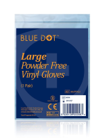 Blue Dot Large Vinyl Powder-Free Gloves (Pair)