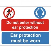 Do Not Enter Without Ear Protection - Health and Safety Sign (MUL.45)