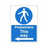Pedestrians This Way (Left Arrow) - Health and Safety Sign (MAC.11)