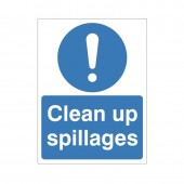Clean Up Spillages - Health and Safety Sign (MAG.24)