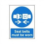 Seat Belts Must Be Worn - Health and Safety Sign (MAC.20)
