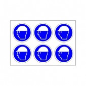 Safety Helmets Must Be Worn - Pack of 24 - Health and Safety Sign (MAN.124)