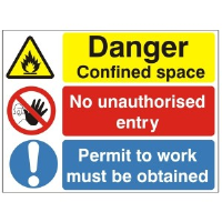 Danger Confined Space - Health and Safety Sign (MUL.81)