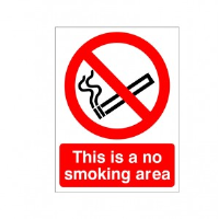 This Is A No Smoking Area - Health and Safety Sign (PRS.01)