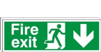 Fire Exit Arrow Down - Fire Safety Sign (FE.06)