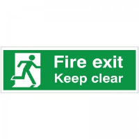 Fire Exit Keep Clear - Health and Safety Sign (FEG.36)
