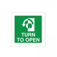Turn To Open - Left - Fire Exit Health and Safety Sign (FED.05)
