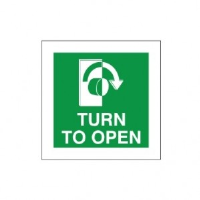 Turn To Open - Right - Fire Exit Health and Safety Sign (FED.06)