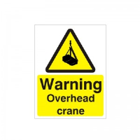 Warning Overhead Crane - Health and Safety Sign (WAC.44)