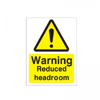 Warning Reduced Headroom - Health and Safety Sign (WAG.92)