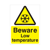 Beware Low Temperature - Health and Safety Sign (WAG.70)