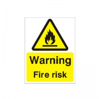 Warning Fire Risk - Health and Safety Sign (WAG.95)