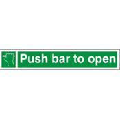 Push Bar to Open - Fire Safety Sign (FE.12Q)